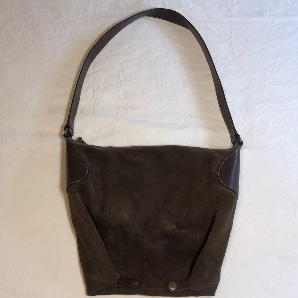 Suede Eddie Bauer slouchy bag